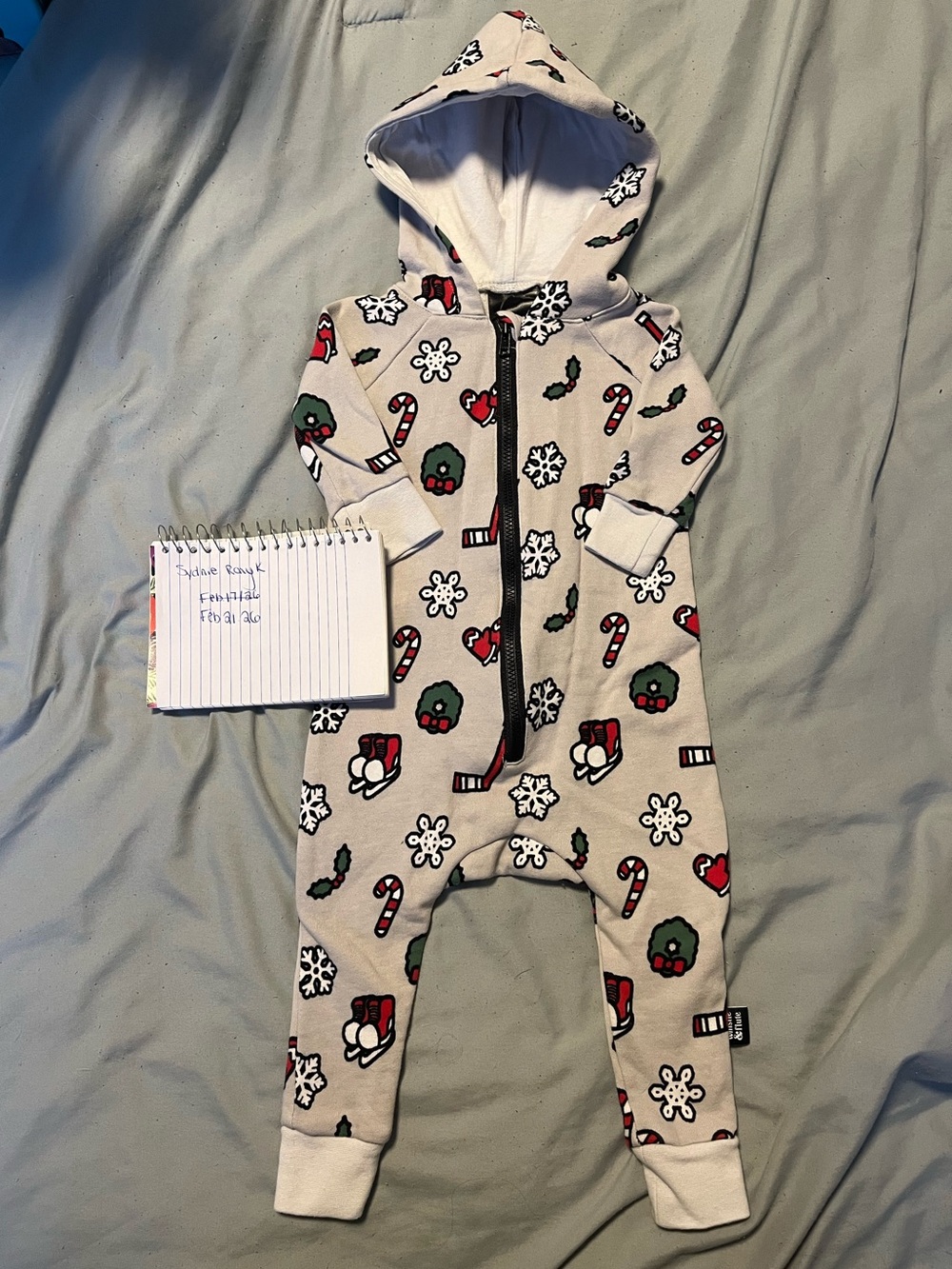 6-12 Whistle & Flute Holiday Hooded Romper